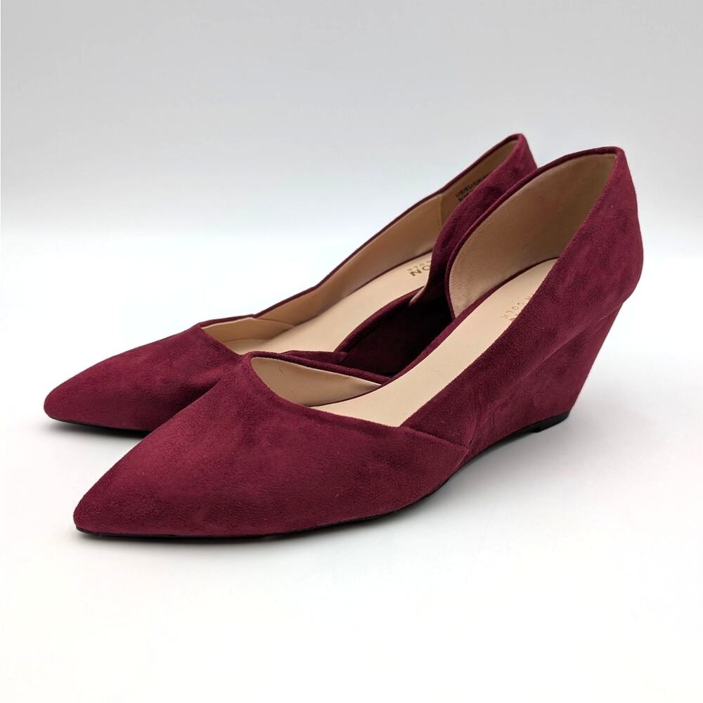 Kenneth Cole New York Ellis d'Orsay Wedge Pumps Women's Wine Size US8 EU39